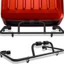 Adjustable Hard Top Carrier Hardtop Storage Cart Compatible with 1976-2025 Jeep Wrangler JK JL YJ TJ JKU JLU Unlimited and Newer Jeep Wrangler CJ-7 Sliding Bracket Rack Movable, 2/4 Door-Black