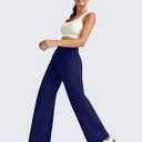 G4Free EverGoing Wide Leg Ankle Pants for Women 7/8 Length Yoga Dress Pants High Waist Stretch with Pockets Casual Work