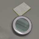 T-4660 Water Resistant Suction Cup Atomic Clock, Silver