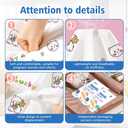 Disposable Travel Bedding Set, 4 Piece Lucky Bear Print, Thickened SMS Fabric, Hotel Sheets and Pillowcases (Double - 4-Piece Set, C - Pure White)