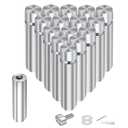 Osring 1/2 Dia x 4 L Standoffs Screws for Acrylic, Silver Sign Standoff Wall Mounts Hardware 16 Pack, Stainless Steel Advertising Nails for Glass Board and Signage