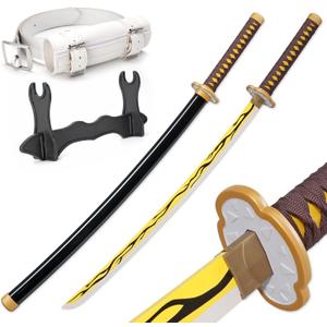Zisu Demon Katana Sword, About 41 inches, Hashira Pillars & Protagonist Katana for Cosplay Purpose, Anime Original Texture (Gold)