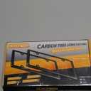 Real Carbon Fiber License Plate Frame, 100% Pure Carbon Fiber Frame, Black License Plate Holder Cover with Screw Caps, Anti-Vibration Pads (Twill 4 Hole)