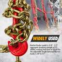 Ratchet Chain Binder 3/8"-1/2" 4pack Load Binders 9200 Lbs Working Load Breaking, Chain Binders Ratcheting Heavy Duty of Transportation, Agricultural Machinery and Other Fields