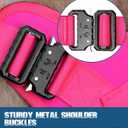 Tactical Dog Harness - PETNANNY Dog Harness Service Dog Vest for Large Breed Dog, Hook and Loop Panel for Service Dog Patchs, Work Dog MOLLE Vest with Handle for Walking Hiking Training(Pink,M) (Standard M (Chest: 2334", Neck: 17-24"))