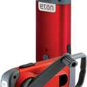 Eton Crank-Powered Clipray Flashlight & Smartphone Charger, Hand Crank Emergency Power, Portable LED Light with Carabiner Clip, Cherry Red (Single)