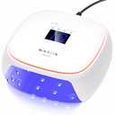 BOLASEN Minimalist UV LED Nail Lamp with Halo Ring, UV Light for Gel Nails with 4 Timers, 60W Fast Curing Lamp for All Gel Polish, Large Capacity for Long Nails, Plug-in Halo 10 White