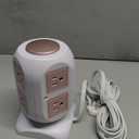 Rose Gold Power Strip Desk Accessories for Women, Girls - Flat Plug Outlet Extender (8 Outlet 4 USB Port) - 10FT Extension Cord Tower Surge Protector - USB C Charging Station - Home Office Room Decor