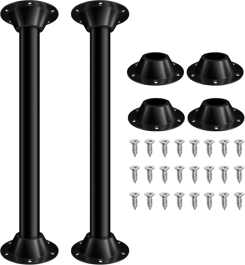Wosijm 29" RV Table Base Mount and RV Table Leg Kit, Heavy Duty Aluminum, 2 Legs + 4 Brackets