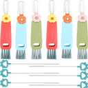 12pcs 4 in 1 Cup Lid Gap Cleaning Brushs+Straw Cleaner Brush, Multifunctional Cleaning Brush Lids Cleaning Brush Tool Water Bottle Lid Cleaner Home Kitchen Cleaning Tools