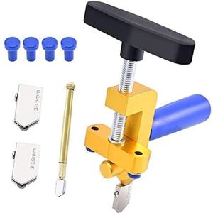 Canitu 2-in-1 Manual Tile Cutter Tool with Breaking Pliers,Glass Tile Cuttter with 3-15 mm 3 Tungsten Steel Blade Manual Glass Hand Tool for Home DIY Cutting Glass, Mirror, Ceramic Tile, Glazed Tiles