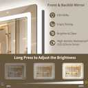 20"x28" LED Bathroom Mirror with Lights, Backlit + Front Lit, Anti-Fog, Lighted Bathroom Mirror for Wall, HD Shatterproof Tempered Glass, Dimmable, Memory Function (Horizontal/Vertical)
