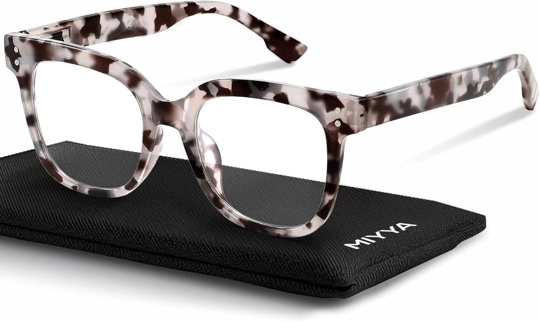 Miyya Blue Light Glasses for Women & Men Oversized UV & Blue Light Blocker Chunky Frames, Stylish Eyewear Accessories