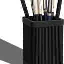 HighHerz Aesthetic Pen Holder For Desk, Modern Silicone Pencil Holder, Stylish Office Desk Decor, Made of 5 mm Thickened Premium Silicone, Office Desk Organizer And Accessories (Black) | For Desk, Modern