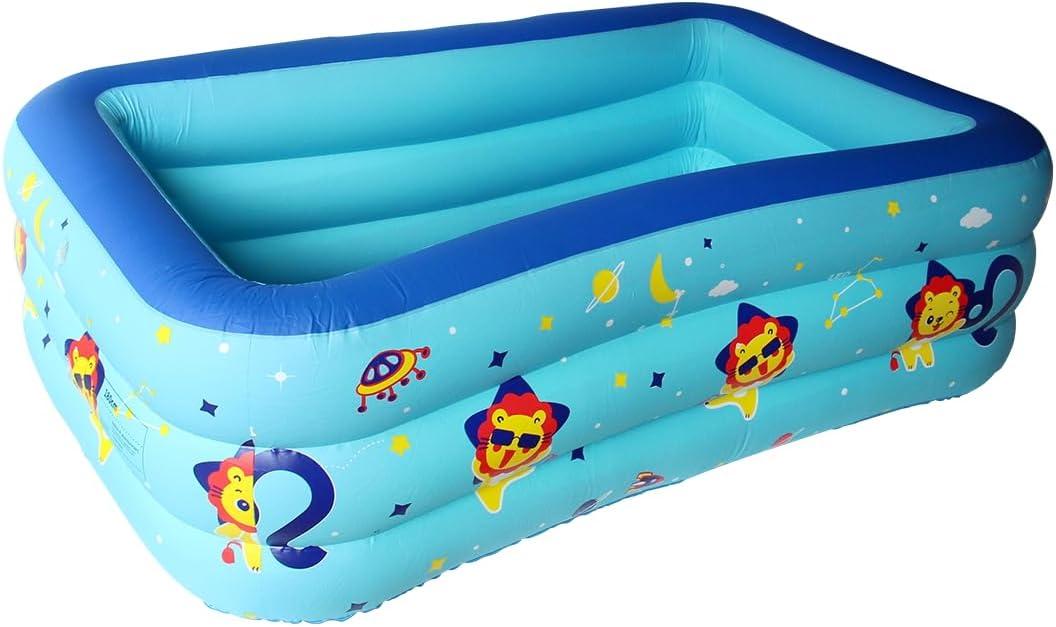 Baiao Inflatable Pool, Inflatable Swimming Pool for Adults, 71''*55'' Thickened Family Swimming Pool for Family Day, Outdoor, Garden, Backyard, Summer Water Party
