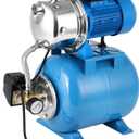 Dollate 1 HP Shallow Well Pump with Pressure Tank,1268GPH Irrigation Jet Pumpdeep well sprinkler pump for Home, Garden, Lawn