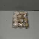 12 Pcs Farmhouse Christmas Ball Ornament Neutral Boho Burlap Rustic Christmas Tree Decoration Snowflake Jute Rope Shatterproof Hanging Rustic Ornaments for Holiday Xmas Home, 2.36 Inch