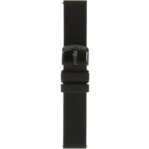 Timex 20mm Quick-Release Strap (Black Silicone/Black)
