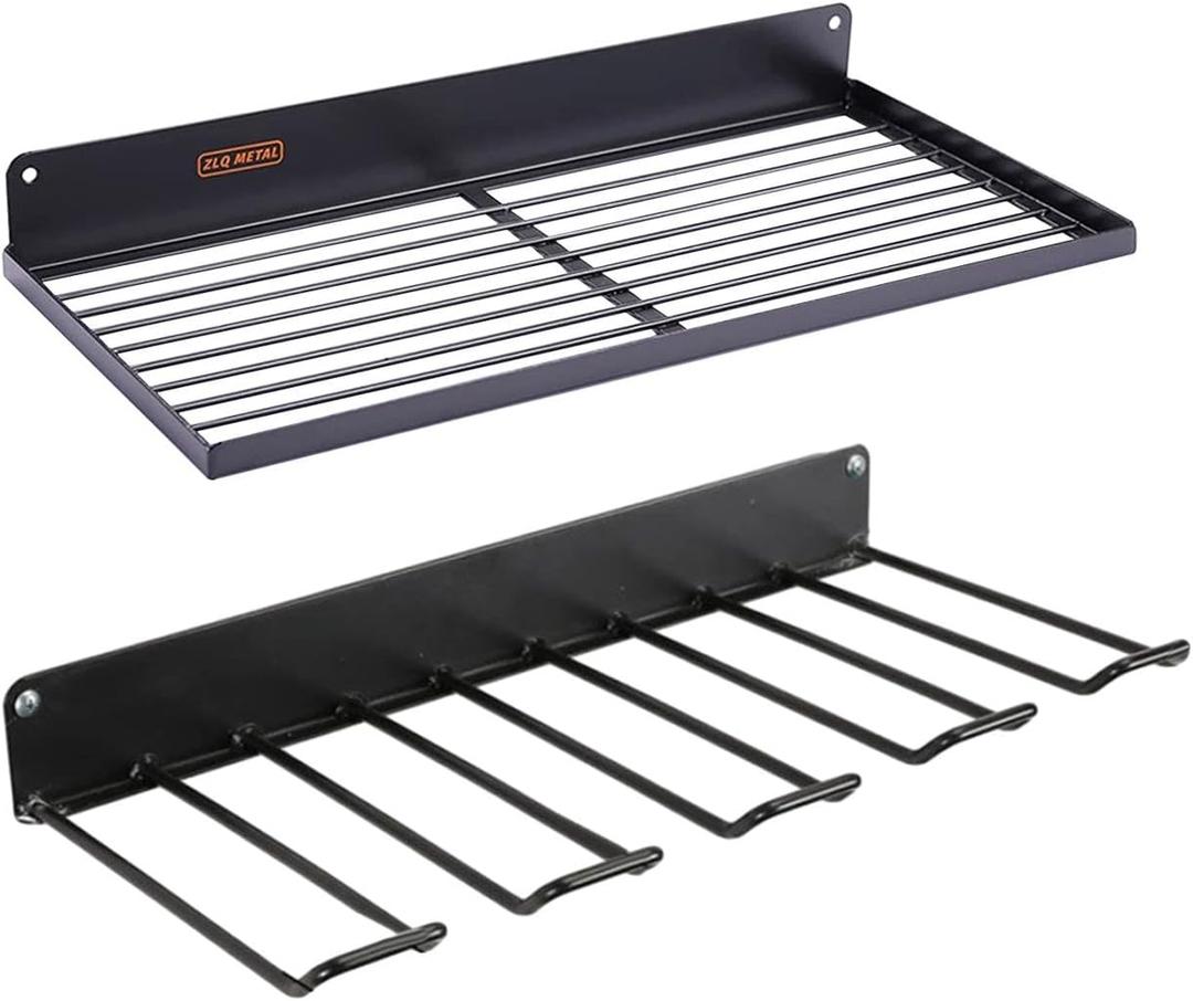 Generic Power Tool Garage Storage Rack Wall Mounted Heavy Duty Utility Rack Accessory for Workshop, Set of 2Pcs