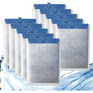 Pryitier 10 Pack Filter Cartridge for Whisper Bio-Bag Filters, Large Aquarium Replacement Filter Cartridges for Whisper Filters 20i,40i/IQ20,30,45,60/PF20,30,40,60 and Repto, Filter