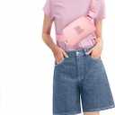 Birthday Gifts for 4 5 6 7 8 9 10 11 12 13 Year Old Girls,Gifts for Teens Kids Daughter Sister Her,Two Way Zipper Crossbody Bag Fanny Pack Belt Bag Cute Trendy Stuff - Peach,R