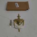 QCAA Solid Brass Door Knocker, Victorian Rope Type, 7-3/8", Polished Brass, 1 Pack, Made in Taiwan
