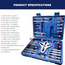50 PCS Harmonic Balancer Puller Set, Flange Type Gear Crankshaft Pulley Remover Installer Tool Kit, Steering Wheel Flywheel Puller Removal Tool for Car Truck SUV Pickup