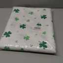 Hiasan Waterproof Checkered Tablecloth for St Patrick's Day - 60 x 120 Inch Fabric Rectangle Spring Table Cloth for Dining and Outdoor Use, Green and White Gingham