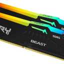 Kingston FURY Beast 16GB (2x8GB) 5200MT/s DDR5 CL36 RGB Desktop Memory Kit of 2 | Infrared Syncing | AMD Expo | Plug N Play | KF552C36BBEAK2-16