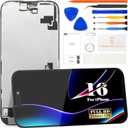 Incell for iPhone 16 LCD Display for iPhone 16 A3287 Screen Replacemet for iPhone 16 A3081, A3286, A3288 Touch Screen Digitizer Display Assembly Repair Kits (Black)