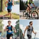Running Hydration Vest for Women Men, Lightweight Breathable Hydration Pack with 500ml Soft Flask, Adjustable Chest Straps Reflective Backpack for Trail Running Marathon Race Jogging Cycling