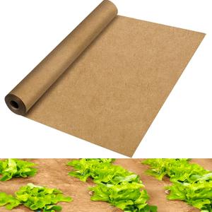 Biodegradable Paper Weed Barrier Roll, Thickened Tear Resistance Garden Weed Barrier Heavy Duty Garden Paper Weed Control Landscape Paper Mulch Weed Mat for Outdoor Garden Lawn (4 x 50 FT)