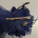 dressfan Womens Fascinator Hat Headpiece 20s Vintage Wedding Hair Accessories for Derby/Wedding/Cocktail/Tea Party (Blue, S)