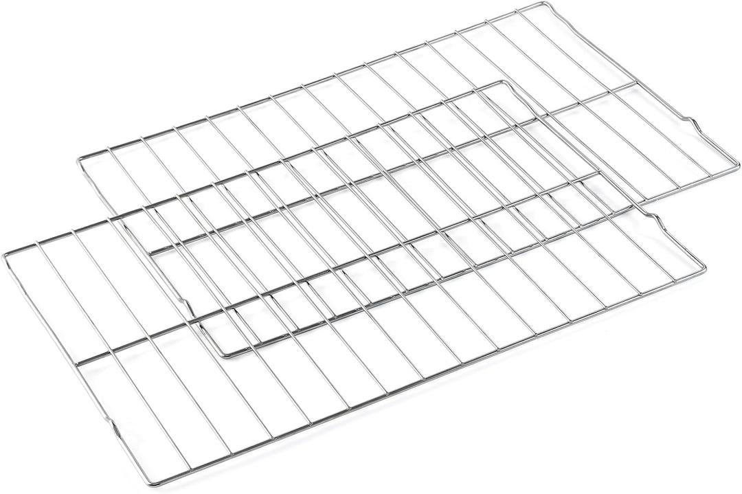 2 Pcs Upgraded WB48X20249 Oven Rack Replacement for GE Stove Oven Parts, 23.7" x 16.1" Rack-flat for GE Range Oven Parts 304 Stainless Steel Oven Wire Rack Hotpoint Stove Parts Oven Rack