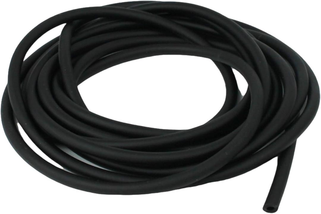 Guyker Natural Latex Rubber Tubing Tube 1/8" (3mm) ID x 1/4" (6mm) OD Speargun Band Slingshot Catapult Tube Rubber Hose 5M Length, Black
