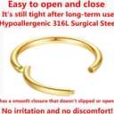 ORANGELOVE Hypoallergenic Nose Rings 20G 18G 16G 14G 12G 10G 8G 316l Surgical Steel Septum Jewelry Hinged Segment Ring Body Piercing Nose Hoop Lip Rings Nose Helix Cartilage Rook Earrings