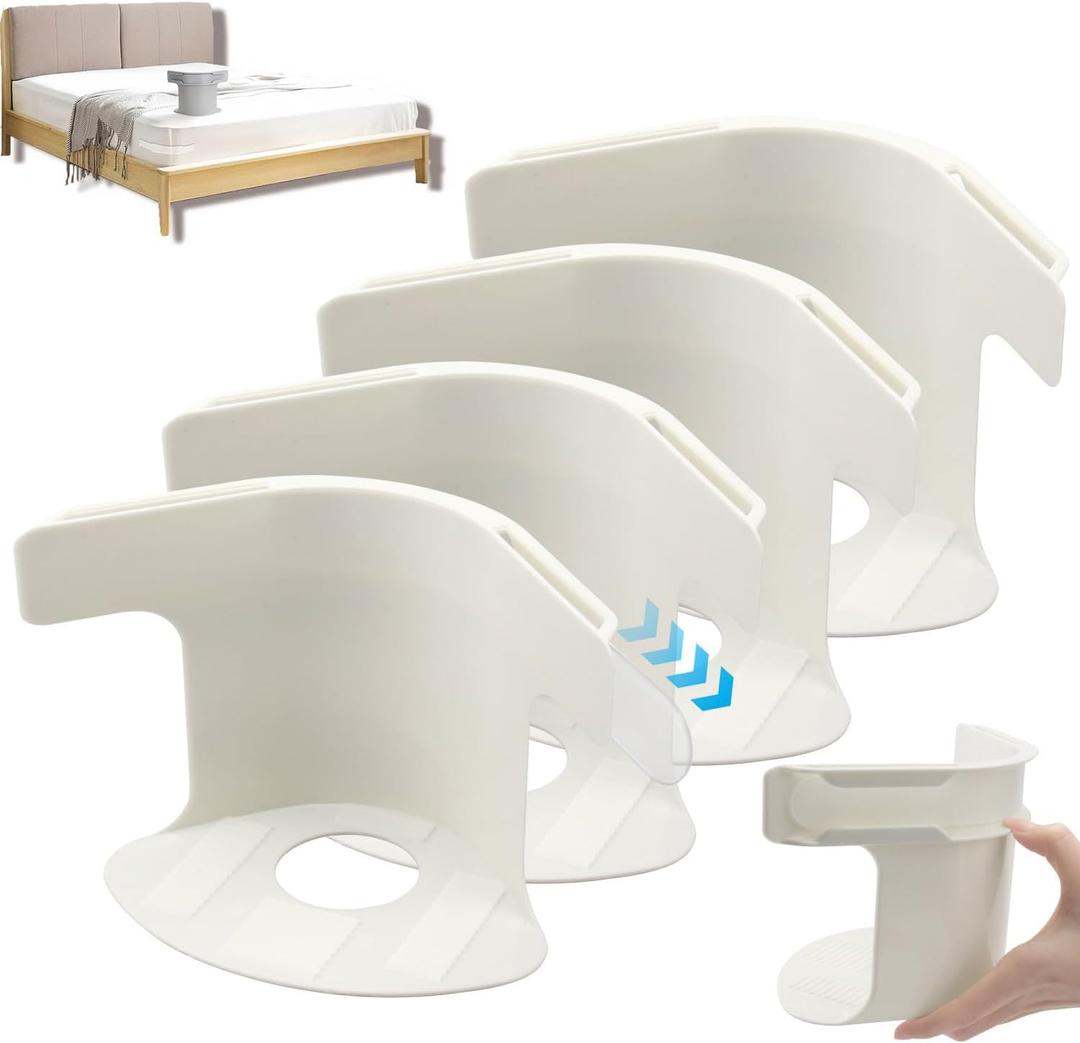 Lock Sheet Holders Set of 4,Bed Sheet Holders for Corners,Fitted Sheet Holder,Sheet Holders Keep Sheets Firm & Tight,Heavy Duty Bed Sheet Holder Corner Fitted Sheet Straps Fit (White)