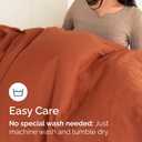 Twin Fitted Bed Sheet - Bottom Single Fitted Sheet Only - Soft Hotel Luxury Bedding w/ 8-16 Inch Deep Pockets - Breathable, Cooling & Wrinkle Free - Easy-Care, Fade and Shrink Resistant - Terracotta