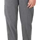 Hanes Women's Scrubs Cargo Joggers, Healthcare Scrub Joggers for Women, Moisture Wicking (XX-Large, Ebony Heather)