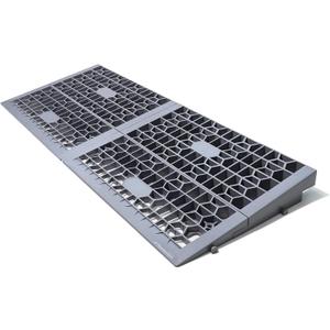 Ruedamann 2" Rise X 32" Modular Threshold Ramps for Doorways, 3000 Lbs Capacity Car Ramp for Home Entrance, Portable Shower Ramp for Doorways, Steps, Power Wheelchairs, Scooters, Carts, Trolley