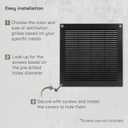 Vent Systems 10" x 10" Inch (Opening Dimensions) Plastic Black Soffit Vent Cover - Flat Square Air Vent Grille - Air Vent Deflector - HVAC 12" x 12" Inch (Overall Dimensions)