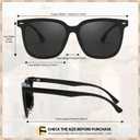 Oversized Polarized Sunglasses for Women Men Classic Trendy Stylish Square Shades UV400 Protection with Case SG521