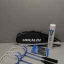HIRALIY Badminton Rackets Set for Backyards, Badminton Set, Includ 2/4 Rackets, 6/12 Birdies, 1 Carrying Bag, Outdoor Game for Adult Family Beginner