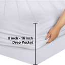 Utopia Bedding 2 Pack Quilted Fitted Mattress Pad, King Size, Elastic Fitted Mattress Topper Protector and Cover with Deep Pocket Stretches up to 16 Inches, Machine Washable (White)