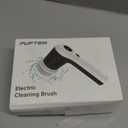 Electric Spin Scrubber, Cordless Shower Scrubber with Battery Level Display, 2 Speeds Electric Scrubber for Cleaning with 6 Replaceable Heads, Cleaning Brush for Bathroom/Sink/Window (White)