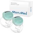 Mommed Double Wearable Breast Pump S10Pro with 3 Modes & 9 Levels, Leak-Proof Design, Portable Electric Breast Pump with Efficient Pump Motor, 24mm Breast Shield, 17/19/21mm Flange Inserts(Green)