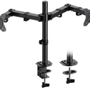 HUANUO Dual Monitor Mount for 2 Monitors up to 32 inches, Heavy Duty Dual Monitor Stand Holds up to17.6lbs, Dual Monitor Arm with Height Adjustable Tilt Swive Rotate, VESA Hole 75mm or 100mm