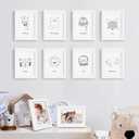 upsimples 5x7 Picture Frame Set of 10, Display Pictures 4x6 with Mat or 5x7 Without, Multi Photo Frames Collage for Wall or Tabletop Display, White
