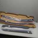 Window Deflectors, Black, Smoke Tint, 4-Piece Set, Automotive Wind Guards with Red Accent Trim