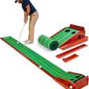 Perfect Practice Golf Putting Mat with Ball Return - Portable Practice Putting Green - Training Aid for Indoor, Outdoor Golf Practice at Home, Office, Backyard - Golfing Gifts for Men (Standard)